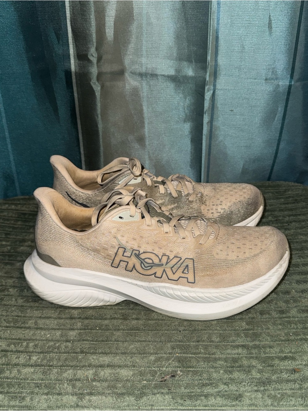 Hoka Women's Tan/Beige Running Sneakers - Lightweight Cushioned Trainer